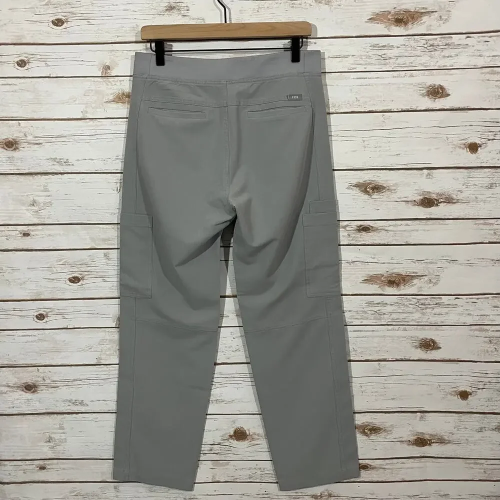 Figs Men's Axim Cargo Scrub Pants - Gray - Small